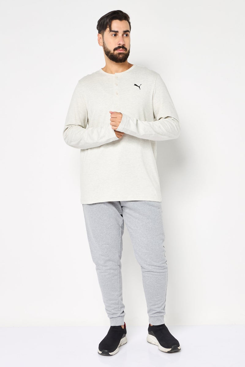 PUMA قميص خارجي للرجال بقصة ضيقة بأكمام طويلة، رمادي - Image 2